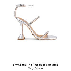 Shy Sandal in Silver Nappa Metallic TONY BIANCO